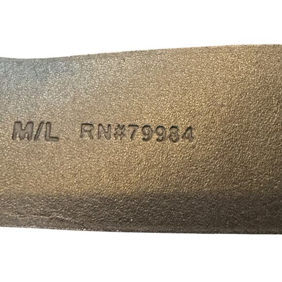 Chico's Silver Statement Belt Buckle Black Adjustable Leather M/L Belt - Picture 7 of 7